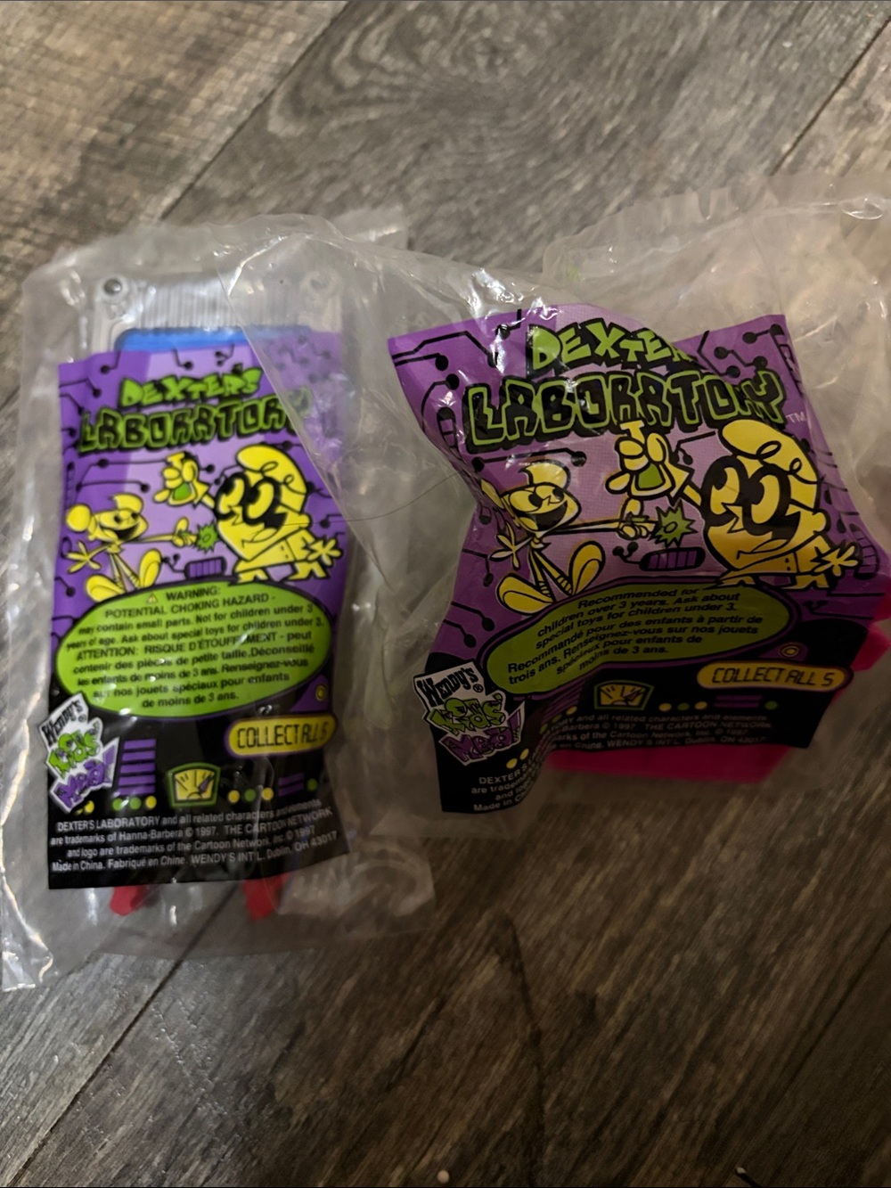 1997 Wendy’s kids meal bundle of 2 Dexter’s laboratory toys new
